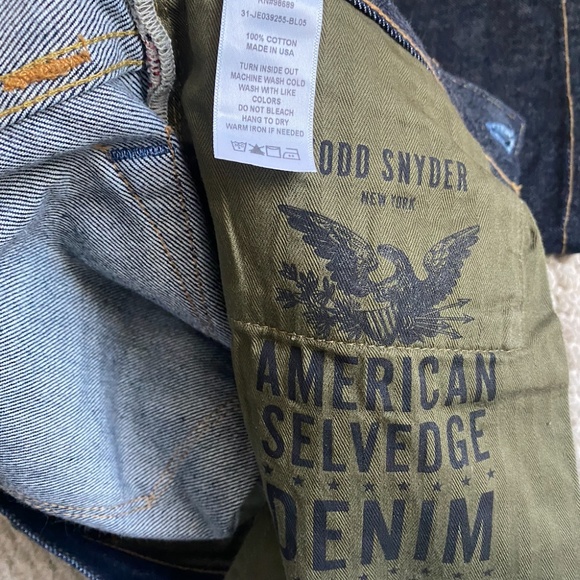 Todd Synder Made in USA Slim Selvedge Jean - 28" X 28" - Picture 4 of 6